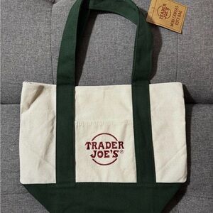 Trader Joe's  mini Tote Bag brand new dark green